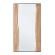Oglinda de perete cu rama de metal si insertie lemn natur artur 140 cm x 4 cm x 80 h