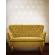 Canapea 2 locuri cu tapiterie catifea galbena si picioare lemn natur orlins 114 cm x 69 cm x 79 h x 44 h1 x 59 h2