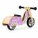 Bicicleta de echilibru din lemn cu roti eva ecotoys lc-v1330 - violet cu fluturasi