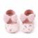 Pantofiori roz cu floricele si fundita (marime disponibila: 6-9 luni (marimea