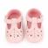 Pantofiori roz cu puncte decupate (marime disponibila: 3-6 luni (marimea 18