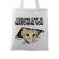 Sacosa din panza ceiling cat alb