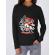 Hoodie dama cu gluga cigarette killer negru