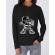 Hoodie dama cu gluga fighter negru