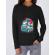 Hoodie dama cu gluga ice cream truck negru