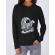 Hoodie dama cu gluga space racer negru