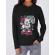 Hoodie dama cu gluga street bomber negru