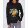 Hoodie dama cu gluga taco negru