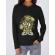 Hoodie dama cu gluga grenade negru