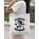 Sacosa din panza born to fish alb