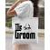 Sacosa personalizata mire the groom alb