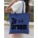 Sacosa personalizata mire the groom albastru regal