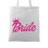 Sacosa personalizata mireasa barbie bride alb
