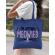 Sacosa personalizata mireasa im getting meowied albastru regal
