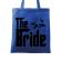Sacosa personalizata mireasa the bride albastru regal