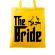 Sacosa personalizata mireasa the bride galben
