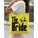 Sacosa personalizata mireasa the bride galben