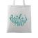 Sacosa personalizata petrecerea burlacitelor brides maid alb