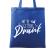 Sacosa personalizata petrecerea burlacitelor we are getting drunk albastru regal